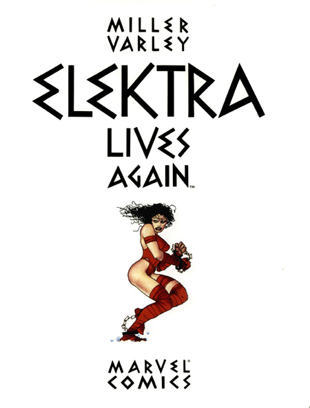 Cover to Elektra Lives Again by Frank Miller