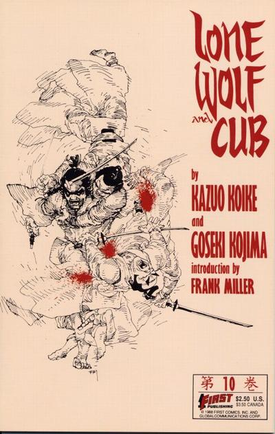 Original Cover to Lone Wolf and Cub #10 by Frank Miller